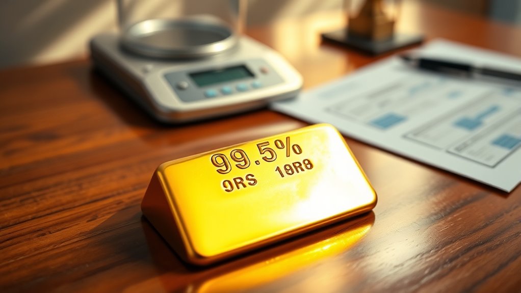 gold purity standards for iras