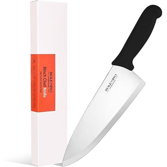 8-Inch High Carbon Chef Knife with Ergonomic Handle