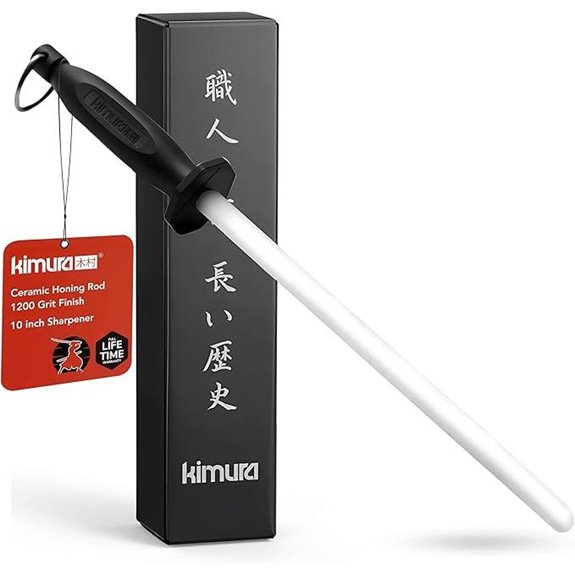 Kimura Ceramic Honing Rod 10 Inch Knife Sharpener