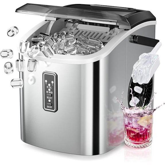 countertop ice maker with self cleaning