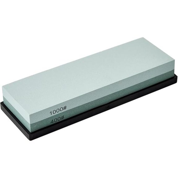 Double-Sided Knife Sharpening Stone with Non-slip Base