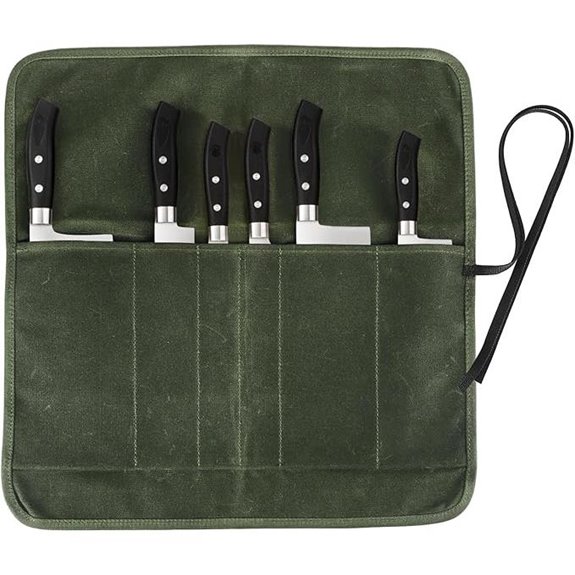 Heavy Duty Canvas Chef’s Knife Roll Bag (6 Slots)