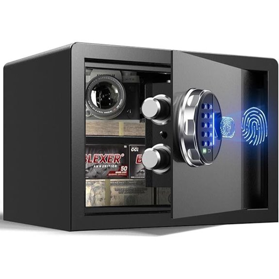 fingerprint biometric safe with led