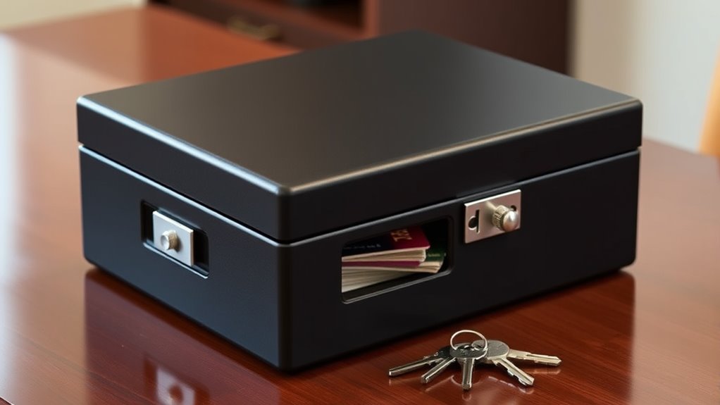 fireproof document box features