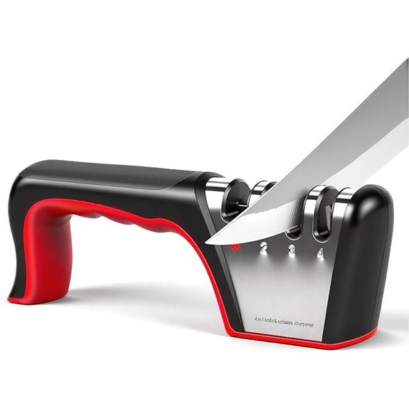 4-in-1 Manual Knife Sharpener with 4 Slots