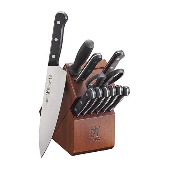 HENCKELS 12-Pc Knife Set with Walnut Handle