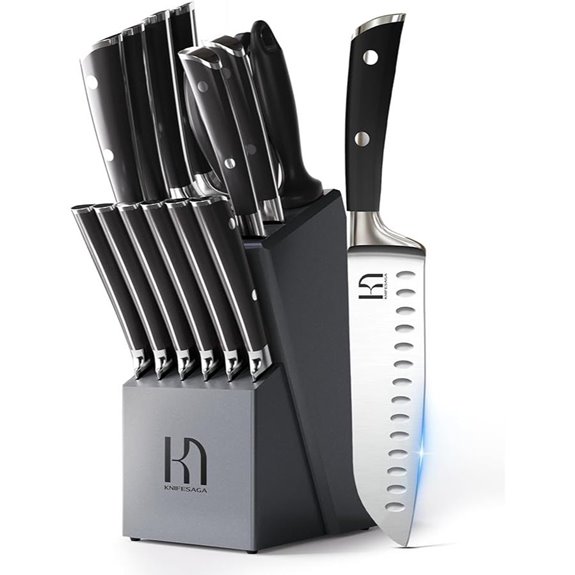 Premium 15-Piece Knife Set with Block