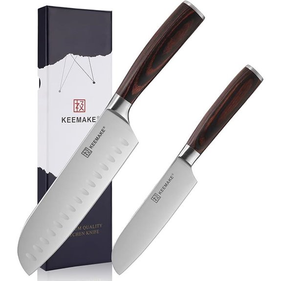 KEEMAKE 2-Piece Japanese Santoku Knife Set