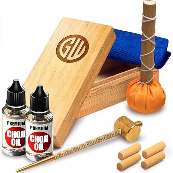 Japanese Katana Cleaning Kit with Oil and Accessories