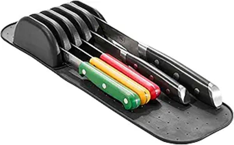 madesmart Knife Mat for 5 Knives Non-Slip Organizer
