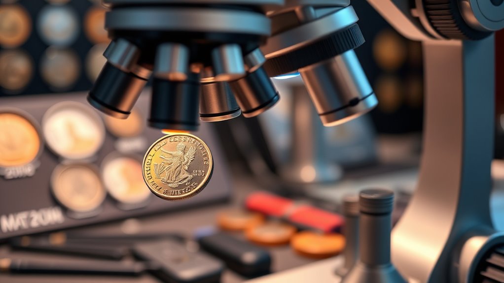 microscope features for coin
