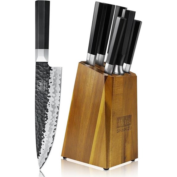 SHAN ZU 7-Piece High Carbon Steel Kitchen Knife Set