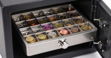 top coin storage organizer trays