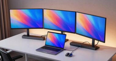 top triple monitor docking stations