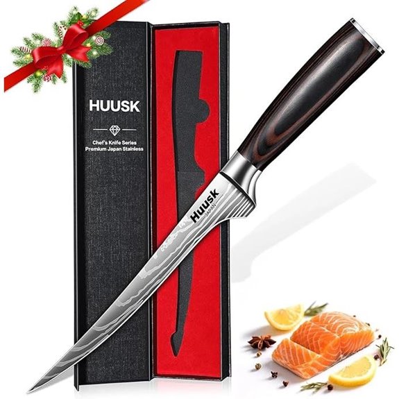 Huusk Fish Fillet Knife with Wooden Handle
