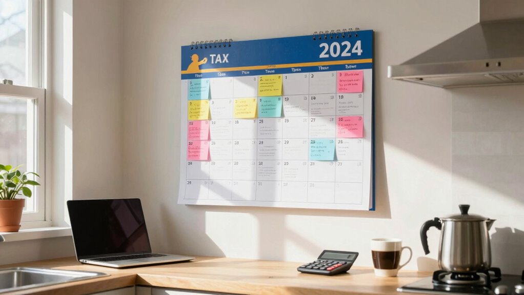 family calendar for financial deadlines