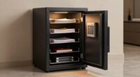 top safe with shelves