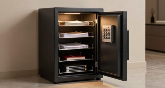 top safe with shelves